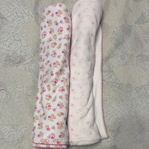 Kissy Kissy Pink and White Baby Blankets